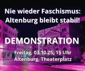 Protest gegen rechten Aufmarsch in Altenburg am 03. Oktober