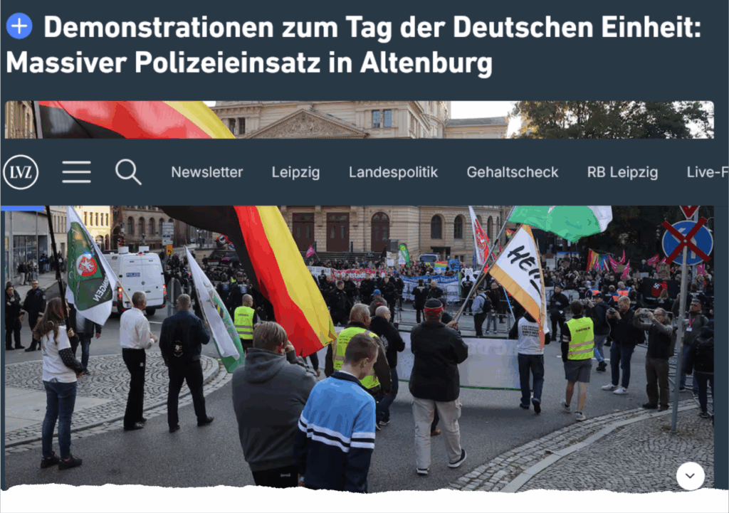 Beitrag der LVZ am 3. Oktober 2025