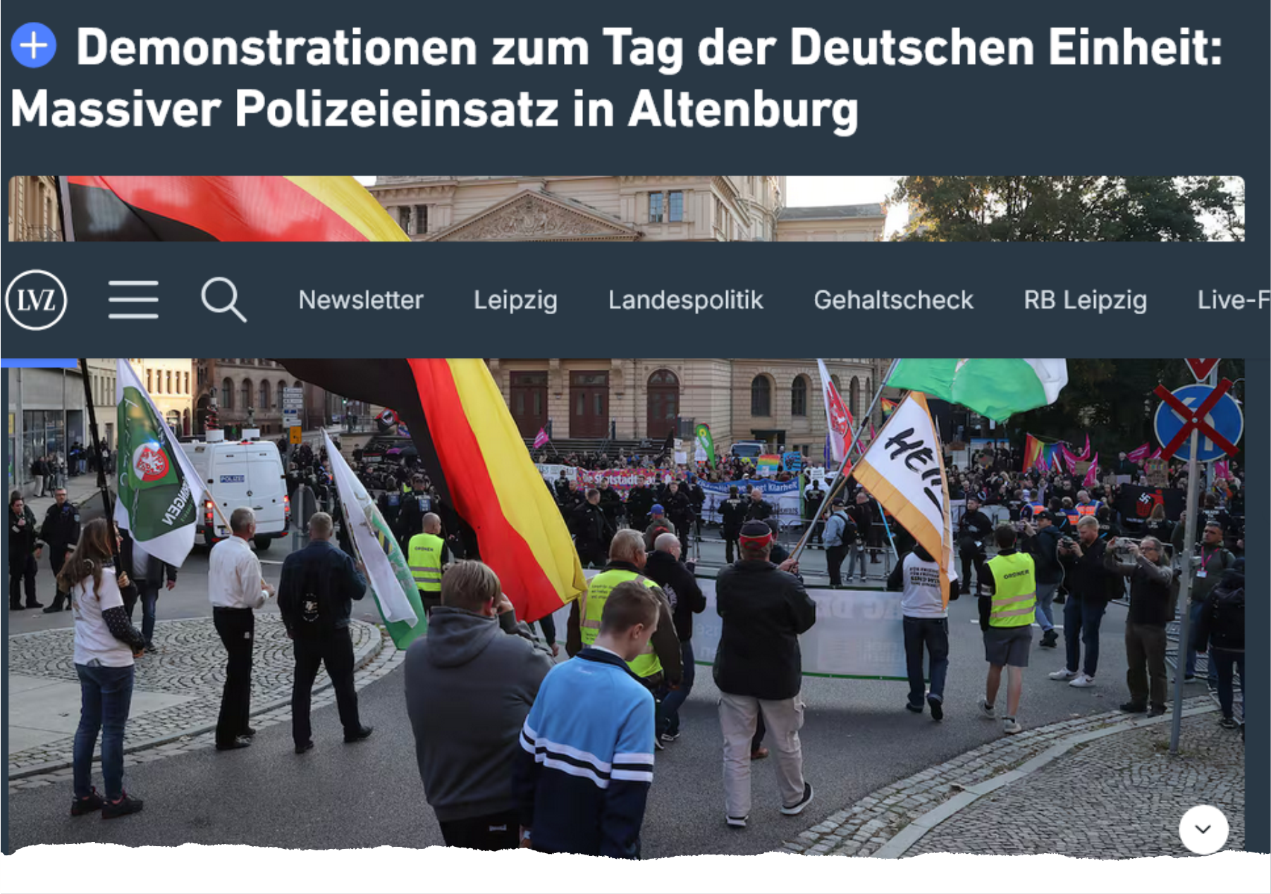 Beitrag der LVZ am 3. Oktober 2025