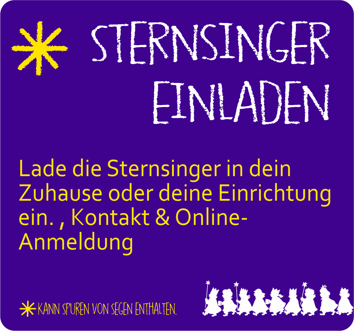 Sternsinger in Schmölln einladen